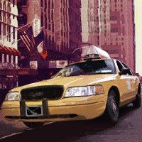 New York Taxi License 3D