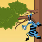 Blaues Zebra Rutscht