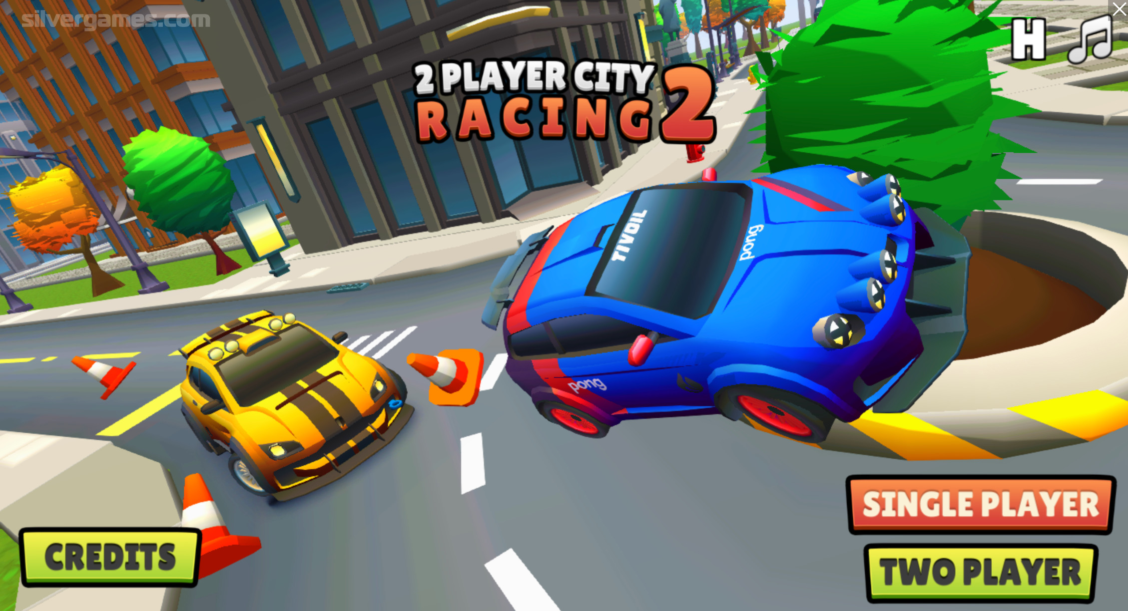 3d city 2 player racing