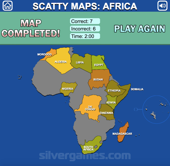 Africa Map - Play Africa Quiz Online