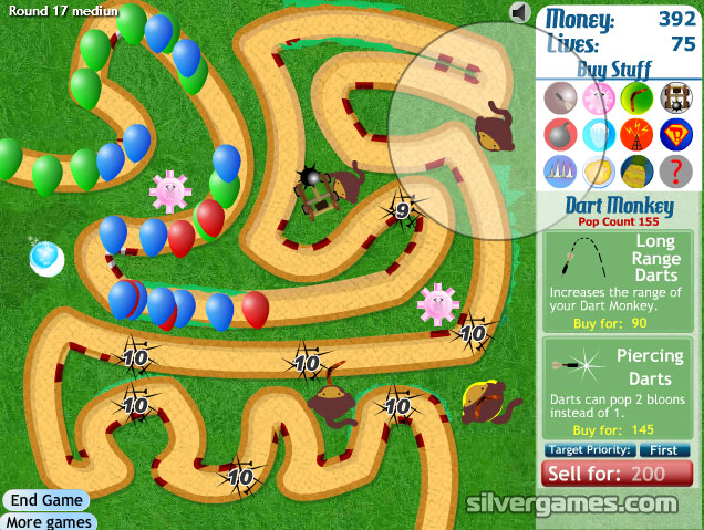 Strippen Gevlekt bedrag Bloons Tower Defense 3 - Play Online on SilverGames 🕹