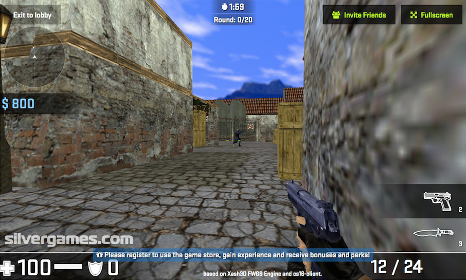 playing counter strike online