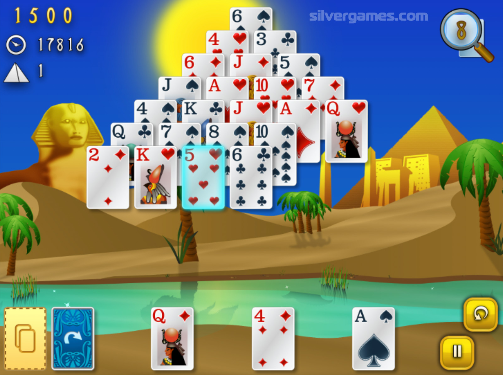 pretty good solitaire pyramid