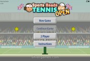 Sports Heads: Tennis Open: Menu