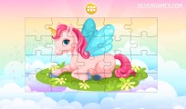 Einhorn Puzzle: Cute Pink Unicorn